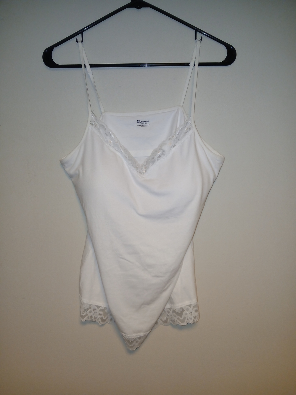 Pullover Lace-Trim White Cami Tank Top